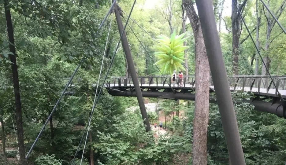 Suspension bridge - infrastructure that provides support without adding weight